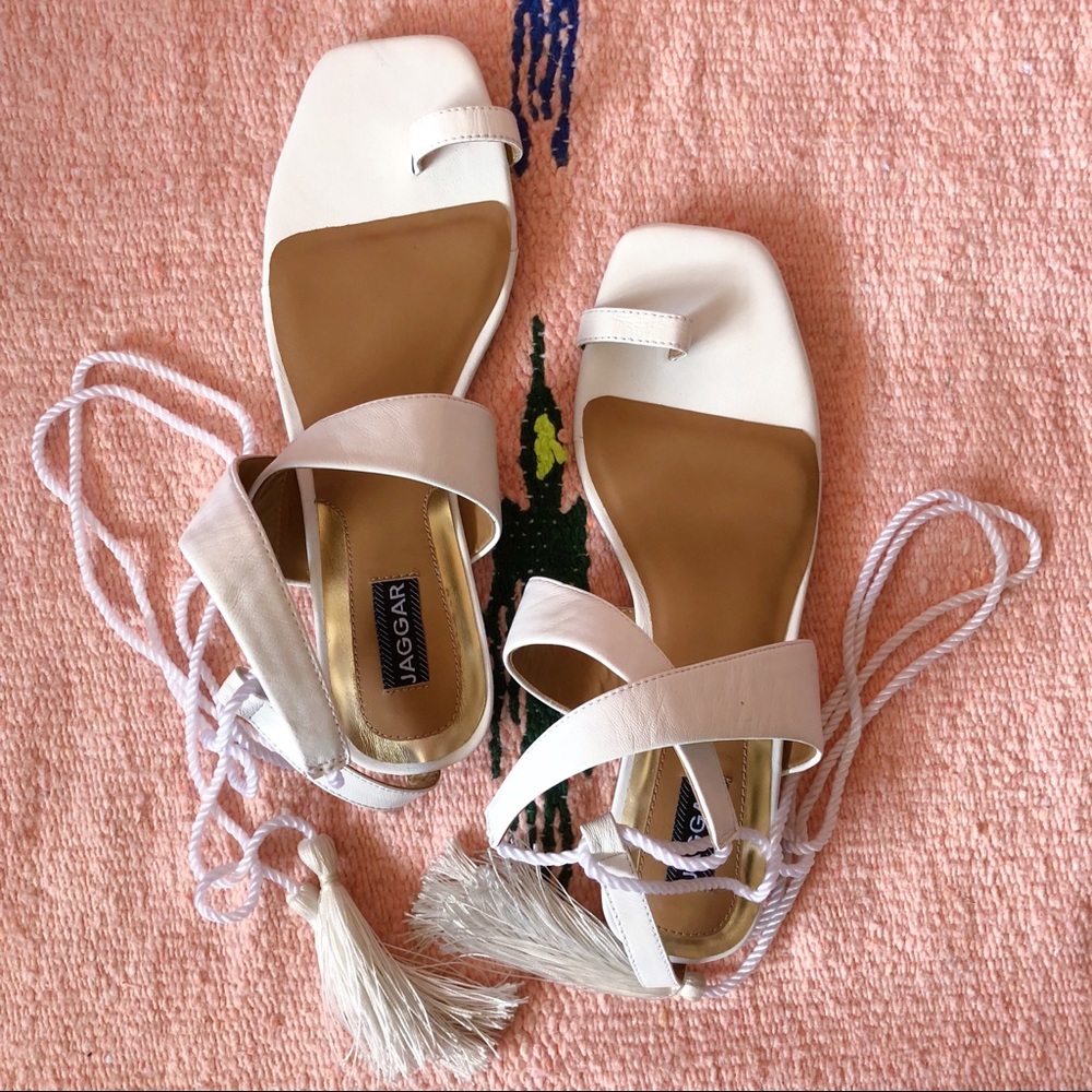 Jaggar Tassel Wrap Sandals - Picture 2 of 3